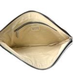 Wknd Wyfr Stripe Silver Metallic Pink Fringe Pouch Cosmetic Toiletry Clutch Bag Photo 3