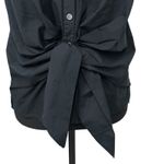 Veronica Beard Veronica‎ Beard Vea Stretch Cotton Halter Top Black Women's Size 10 Photo 2