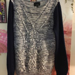 Navy and white sweater size Large Blue Photo 0