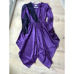 Vintage 70s Disco Nightclub Dress Purple Size small Sparkle Statement Style USA Photo 10