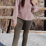 Missguided  Size Medium/Large Dusty Pink Oversized Off Shoulder Knit Sweater Top Photo 0