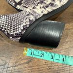 Vince Camuto Gigietta Black and White Snakeskin Chunky Heeled Boots Photo 11