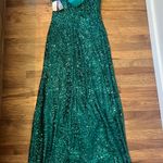 Emerald Green Prom Dress Size M Photo 3