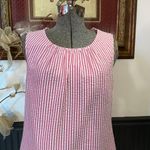Crown & Ivy Seersucker Pink & White Sleeveless Ruffle Back Dress - Sz 6 ππ Photo 3