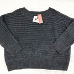 Cozy Casual COZY CO Gray Off The Shoulder Sweater Ribbed Chunky Knit Fall Size Small New Photo 1