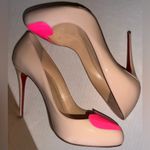 Christian Louboutin  Patent Leather Doracora Heart 100 Pumps Nude/Pink 39 EUC Photo 2
