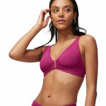 White House | Black Market NEW WHBM Pomegranate Pink U-Hook Bikini Top size Small Photo 0