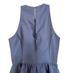 Alfred Sung  D707 Blue Satin Halter Jewel Neck Bridesmaid  Gown size 2 Photo 8