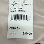 All in Favor Simone Floral Wrap Front Minidress in Multi Animal Peach Women XL Photo 8