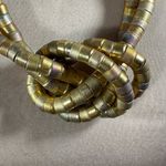 Multi Strand Necklace Snake Coil Gold Brass Statement Chunky Photo 1