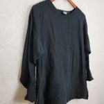 VTG Sophie Finzi Top Womens S Black Silk Linen Blend Lagenlook Tunic Shirt Photo 5