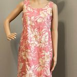 Jessica Howard Linen Pink and Cream Tropical Floral Dress Size Small Photo 0