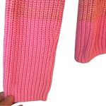 Talbots  Colorful Ombre Pink/Orange/Ivory Pullover Crewneck Cotton Blend Sweater Photo 3