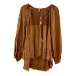 Free People  Boho White Lies Top M Photo 1