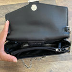 Michael Kors  Black Clutch with Silver Chain Photo 4