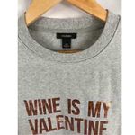 Halogen New Womens Wine is my Valentine Crewneck Humor Sweatshirt - Sz XS Photo 3