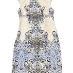 Karin Stevens  sheath dress size 10 sleeveless white blue black Photo 0