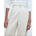Madewell The Harlow Wide Leg Pant Linen Twill Harvest Moon Beige US 12 NWT Photo 2