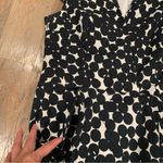 Ann Taylor  Black White Polka Dot Vneck Dress Size 6 Photo 3