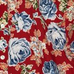 Liz Claiborne VTG ‎ Lizwear MED Hawaiian Floral Button Down Shirt 90s Retro Denim Photo 2