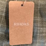 NWT RIHOAS Green Checkered Striped Cotton Linen Blend Shorts Small Pockets Photo 6