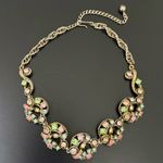 Vintage Unsigned Pastel Rhinestones Gold Photo 2