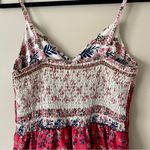 Japna  | Floral Print Smocked Boho Jumpsuit Sz M Photo 2