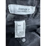 Forever 21 Womens Black Denim Flare Jeans Size 28 Button Fly Festival Fringe Photo 5