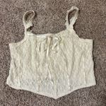 American Eagle  Cropped Lace Corset Tank Top Photo 0