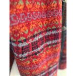 Vintage Carroll Reed Fair Isle Sweater Womens Medium Red 100% Wool Cardigan HK Photo 4
