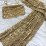 Gold disco Pants & Top Size 4 Photo 0