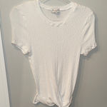 Michael Stars  White Textured Short Sleeve Tee Photo 0