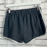 Adidas  Women’s Athletic Running Shorts Grey White Y2K Sports M Stretch Gymwear Photo 8