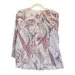 Chico's B7  Watercolor Paisley Print Jacket Full‎ Zip Lightweight Photo 1