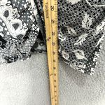 vtg Y2K B. Moss top womens medium black geometric paisley‎ lace trim whimsigoth Photo 3