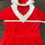 Short Red Hooded Dress White Faux Fur Trim Mrs Claus Santa Christmas Size L Size L Photo 6