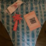 Pink Palm Puff  azure bikini bottom  Photo 2