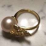 Boutique 11.5mm Custom Made Genuine Pearl Clover Ring Photo 10