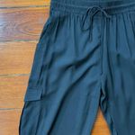 Pinch Black Satin Cargo Jogger Pants Photo 8