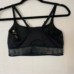 All In Motion  Black Racerback Sports Bra Padded Striped Mesh Cutout S Photo 2