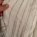 Candie's White striped button down top Photo 1