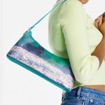 ASOS shoulder bag with satin scenic print floral print bag NWOT Photo 2