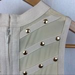 Hera Collection Hera Women's Tan Body Con Bandage Rivet Mini Dress S Small Photo 2