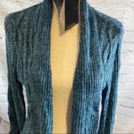 89th & Madison || Teal/white textured long sleeve cardigan sweater Blue Size M Photo 1