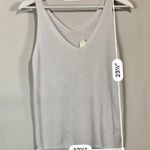 Women’s Sleeveless Knit V Neck Sweater Tank White Size XL NWOT Photo 3