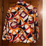 Vintage Swim Bali Bold Print Blouse Orange Photo 3