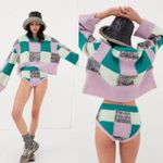 For Love & Lemons Green Plaid High Waist Finley Short Sz L NWT Size L Photo 8