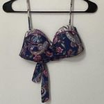 La Blanca Womens Beachwear Nylon Bikini Swim top Paisley Floral Size 8 Blue Pink Photo 2