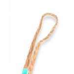 Aeropostale Y2K Turquoise Leather Braided Adjustable Silver Buckle Belt Western Photo 3