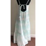 Aerie Light Blue Sleeveless Maxi Dress Adjustable Straps & Tiered Skirt Large Photo 7
